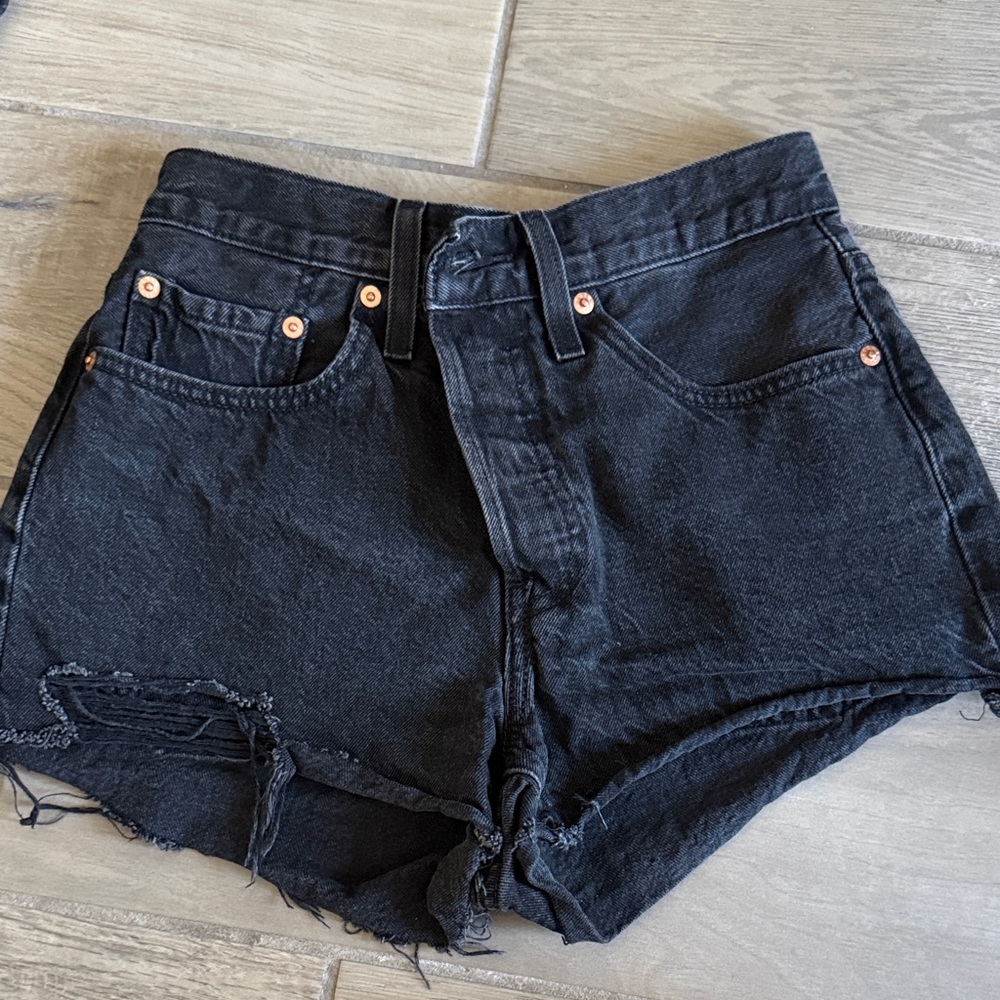 Levi's Black Denim Jean Shorts